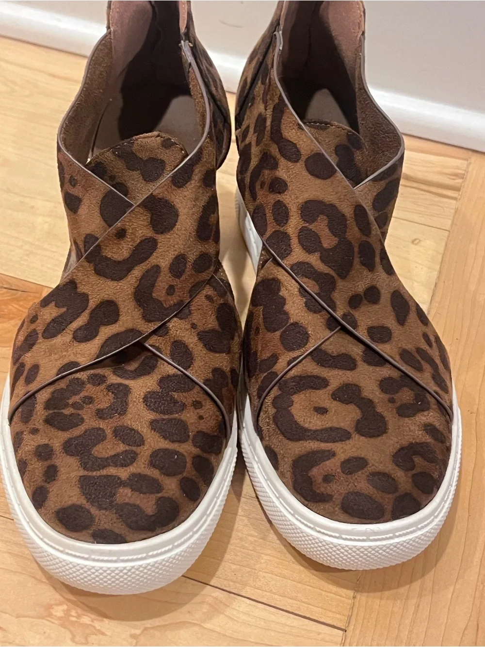 Natural Reflections Cheetah Print Wedge Sneakers- ladies size 9